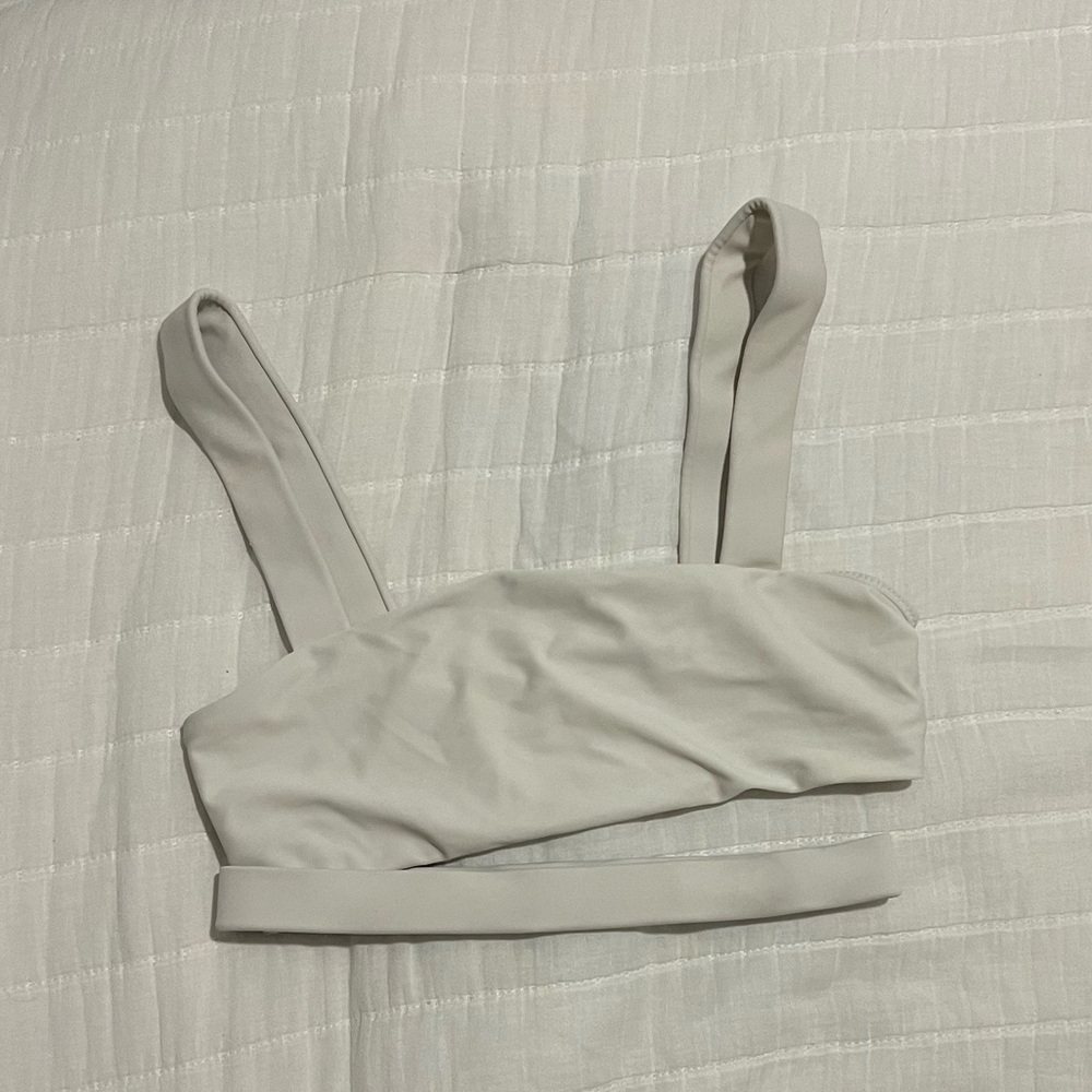 Lovers + Friends white bikini top